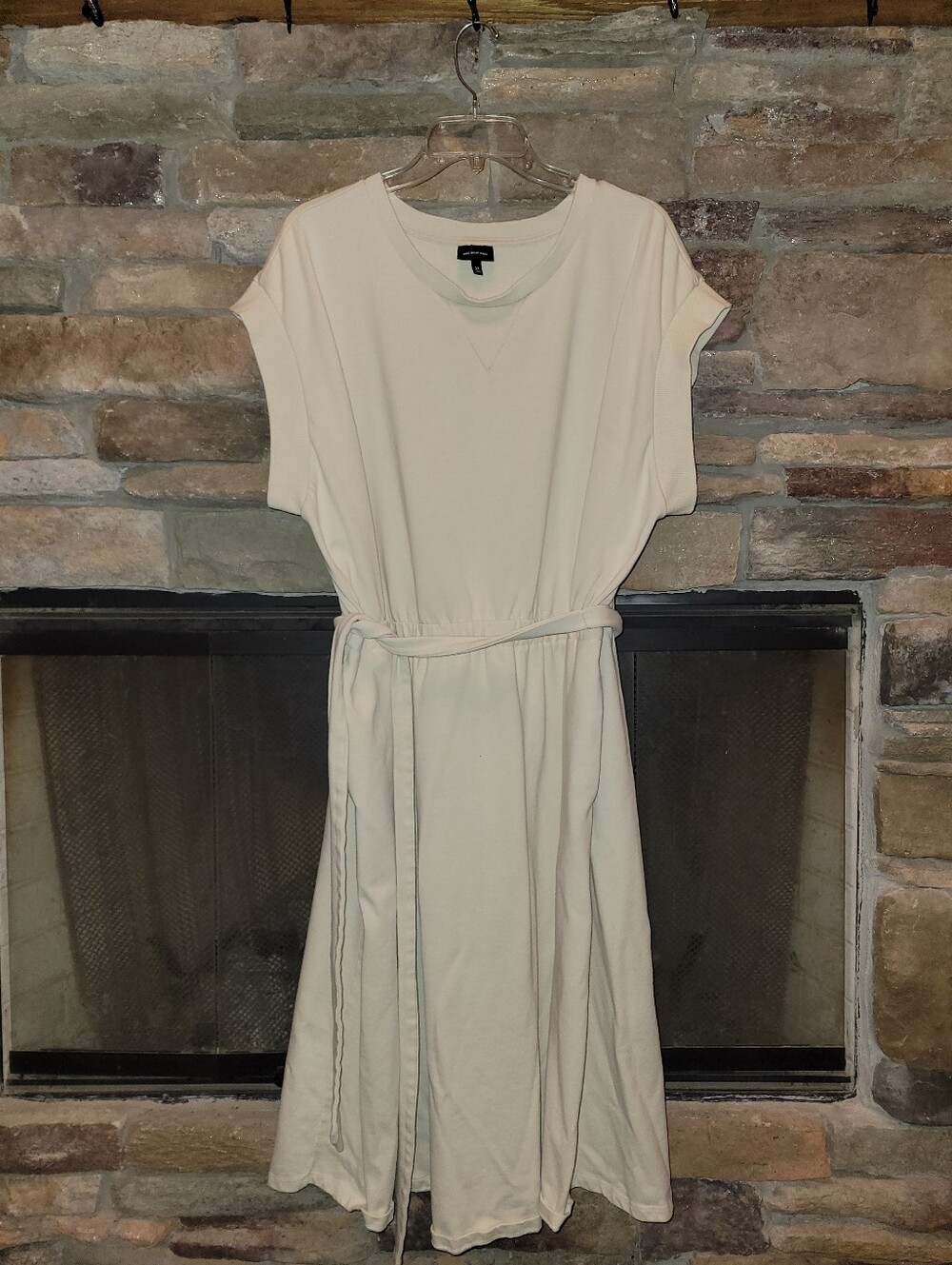 Who What Wear cotton blend midi t-shirt Dress With Matching Tie Belt 3X EUC